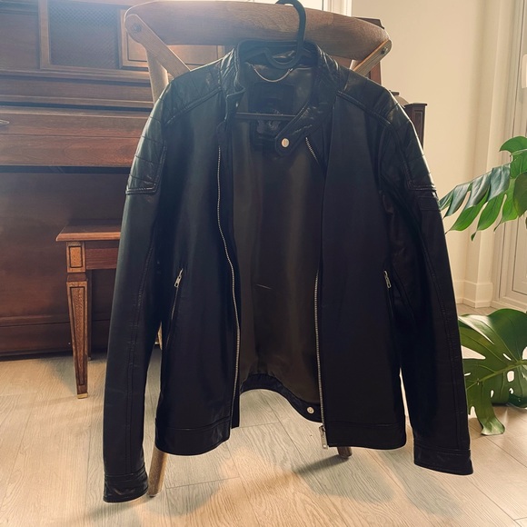 DIESEL Men leather jacket size M - Picture 3 of 4